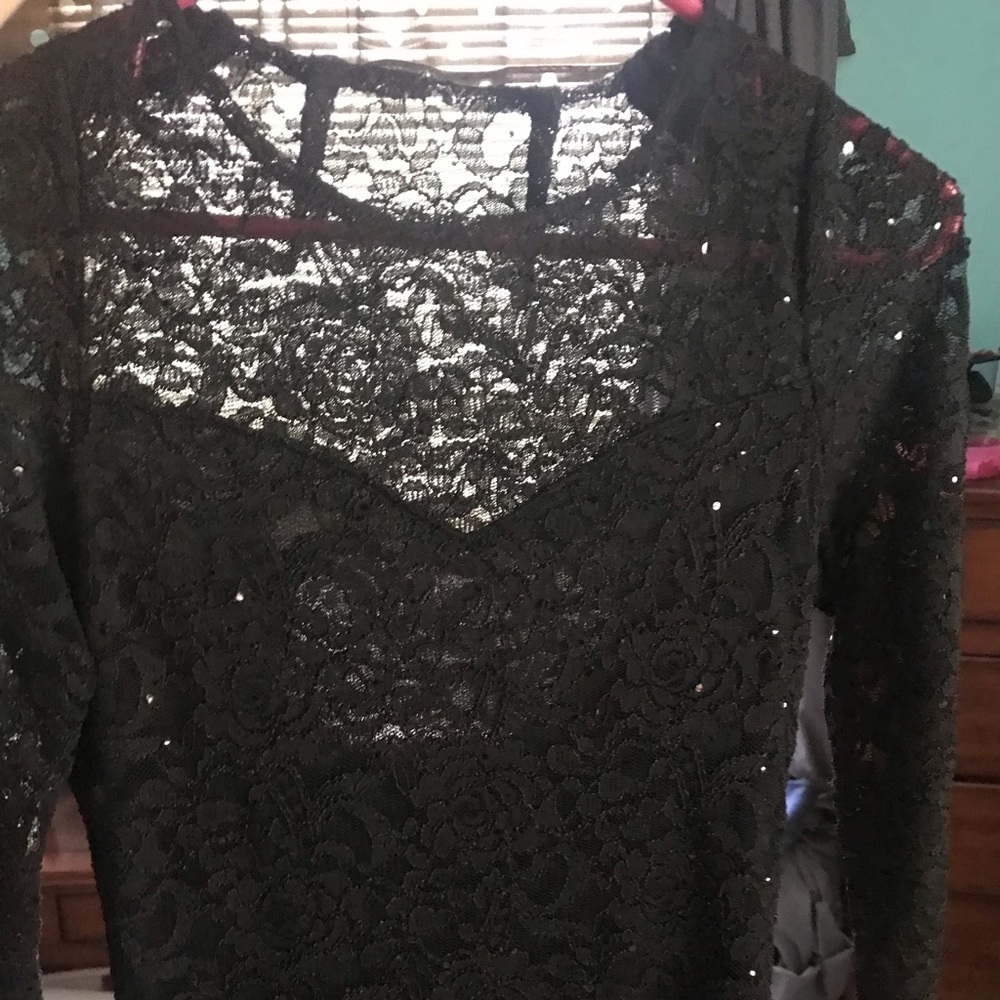 Black lace homecoming/cocktail dress!